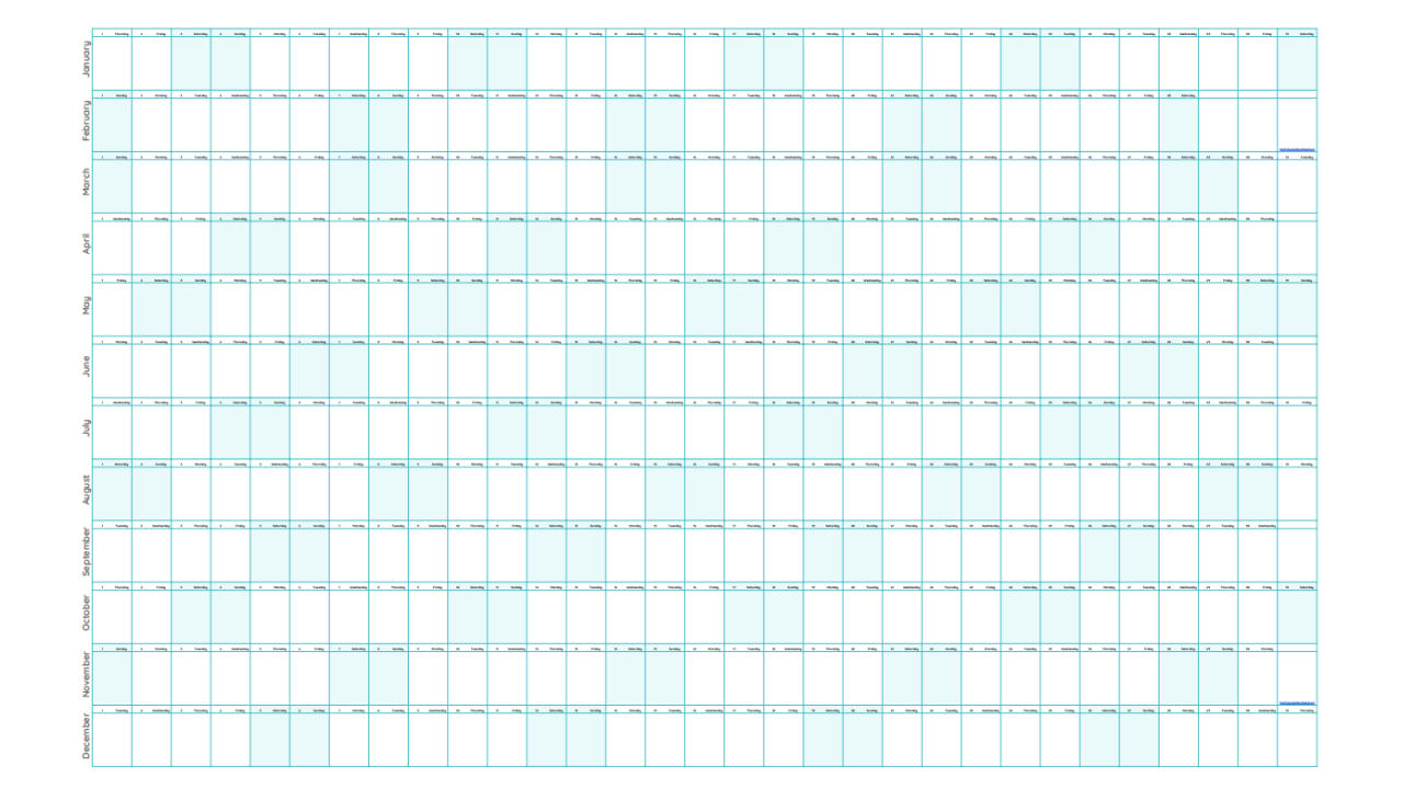 Big Year Horizontal Layout