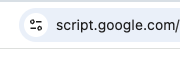 script.google.com URL in the address bar