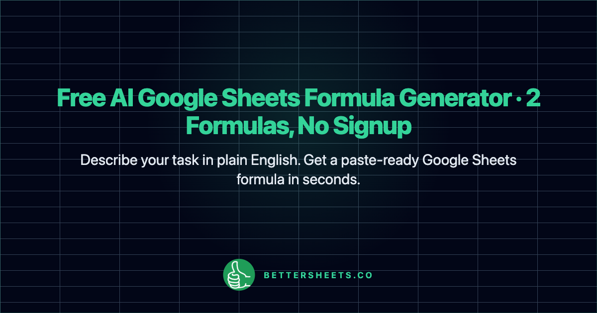 Better Sheets Formula Generator logo
